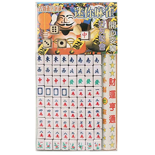 allforyou Mini Mahjong Chinese Funny Family Tabla de Mesa Juego Portable Mahjong Set Chinese Antique Mini Mahjong Games Games Home Games11