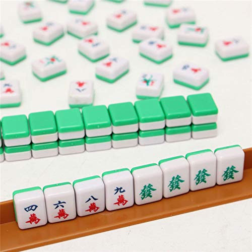 allforyou Mini Mahjong Chinese Funny Family Tabla de Mesa Juego Portable Mahjong Set Chinese Antique Mini Mahjong Games Games Home Games11