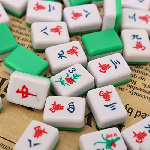 allforyou Mini Mahjong Chinese Funny Family Tabla de Mesa Juego Portable Mahjong Set Chinese Antique Mini Mahjong Games Games Home Games11