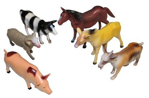 Animales Idena 4329902-6 agrícolas en la bolsa, ca. 15 cm , Modelos/colores Surtidos, 1 Unidad