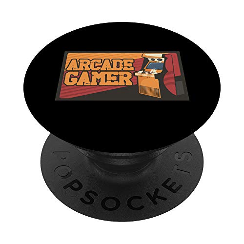 Arcade Gaming Retro Controller Game Over Play Juegos de PopSockets PopGrip: Agarre intercambiable para Teléfonos y Tabletas