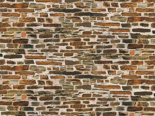 Auhagen 50.115,0 - Pared de Piedra caliza de Papel Decorativo, 220 x 100 mm, Colorido