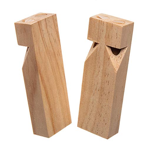 Baker Ross- Silbato de madera (Pack de 5) Silbatos de plástico perfectos para bolsas de regalo para niños, fiestas de Halloween, relleno de piñata o regalos de cumpleaños