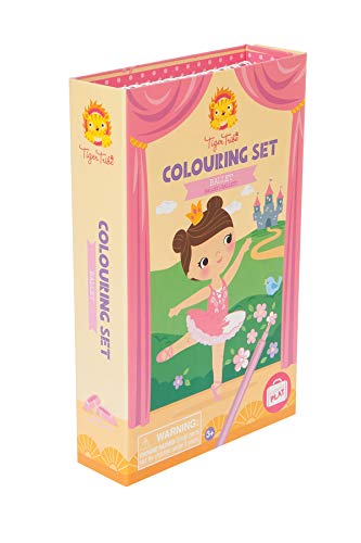 Ballerina Set for Girls. Ballet Colouring Book Activity Set for Girls. Great travel activity packs for kids / Activity Book. Great Gifts for Girls 6 years old by Tiger Tribe