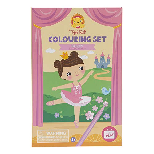 Ballerina Set for Girls. Ballet Colouring Book Activity Set for Girls. Great travel activity packs for kids / Activity Book. Great Gifts for Girls 6 years old by Tiger Tribe