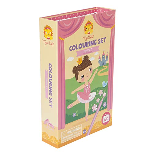 Ballerina Set for Girls. Ballet Colouring Book Activity Set for Girls. Great travel activity packs for kids / Activity Book. Great Gifts for Girls 6 years old by Tiger Tribe