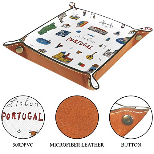 Bandeja plegable de piel sintética para dados de Lisboa, Portugal, para juegos de dados de RPG y otros juegos de mesa