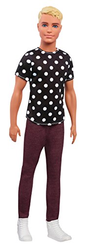 Barbie Fashionista, Muñeco Ken rubio, camiseta de lunares (Mattel FJF72)