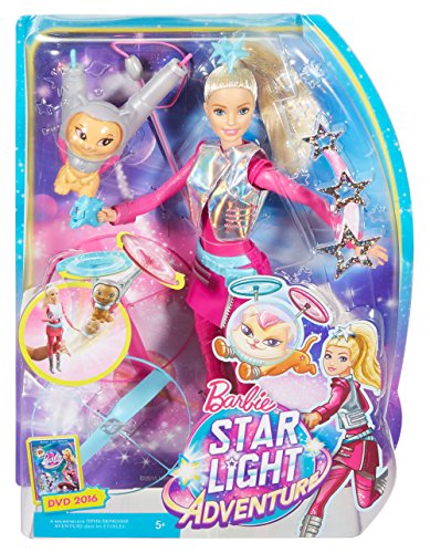 Barbie - Muñeca Fashion, Mascota voladora Aventura en el Espacio (Mattel DWD24)