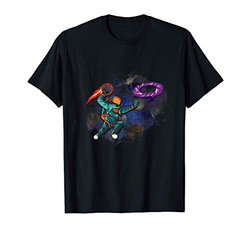 Basketball Astronaut Slam Dunk Black Hole Science Sport Gift Camiseta