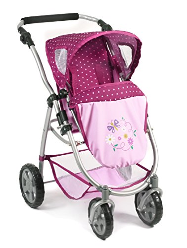 Bayer Chic 2000 637 29 Carrito para muñecas, 3 en 1, Color Morado, Lila/Rosa