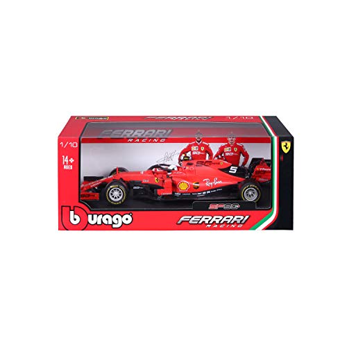 Bburago 15616807V BB - Maqueta de avión Formula 1 (Escala 1:18, Driver 5 Sebastian Vettel), Multicolor