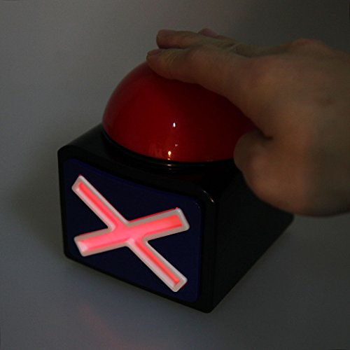 BELTI Botón de Alarma del zumbador de Respuesta del Juego con Sonido y luz Trivia Quiz Got Talent Zumbador