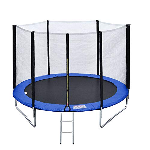 BENEFFITO Saltar - Trampolín Reversible - Red de protección con Cremallera - Altura del Suelo 76 cm - Verde Azul - Diámetro 305 cm