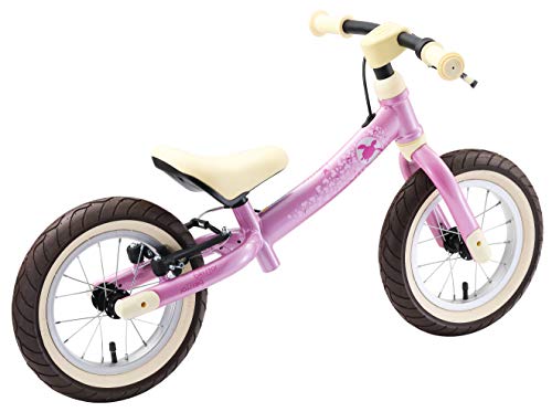 BIKESTAR 2-en-1 Bicicleta sin Pedales para niños y niñas 3-4 años | Bici con Ruedas de 12" Edición Sport | Rosa