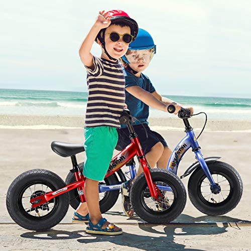 BIKESTAR Bicicleta sin Pedales para niños y niñas | Bici 10 Pulgadas a Partir de 2-3 años con Freno | 10" Edición Clásica Negro