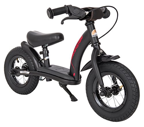 BIKESTAR Bicicleta sin Pedales para niños y niñas | Bici 10 Pulgadas a Partir de 2-3 años con Freno | 10" Edición Clásica Negro