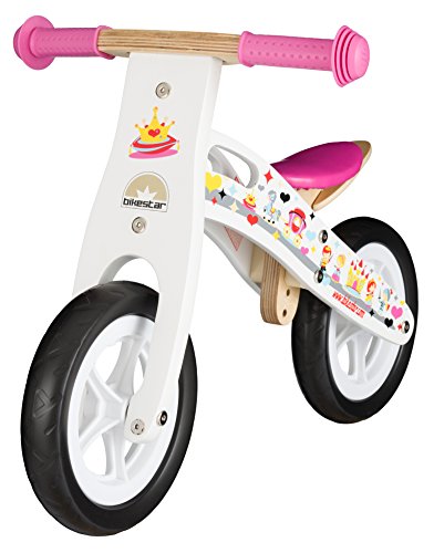 BIKESTAR Bicicleta sin Pedales para niños y niñas | Bici Madera Pulgadas a Partir de 2-3 años | 10" Edición Sport Blanco