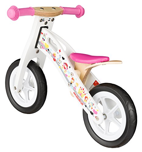 BIKESTAR Bicicleta sin Pedales para niños y niñas | Bici Madera Pulgadas a Partir de 2-3 años | 10" Edición Sport Blanco