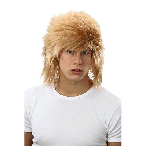 Blonde Shaggy Wig! 80s Fancy dress! Bon Jovi! (peluca)