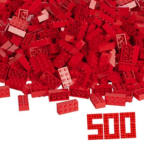 Blox - 500 bloques a granel, color rojo (Simba 4118922) , color/modelo surtido