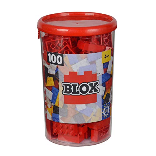 Blox - Bote de 100 Bloques, Color Rojo (Simba 4118905)