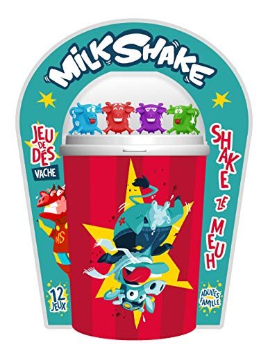 Bluffer con Milkshake, juego de dados de vaca adulto, familia y niños