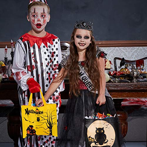 Bolsas de golosinas de Halloween para fiestas, 24 bolsas impermeables para dulces de Halloween para niños para trucos o golosinas,bolsas de golosinas de Halloween Bolsas de dulces para fiestas