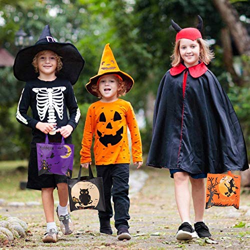 Bolsas de golosinas de Halloween para fiestas, 24 bolsas impermeables para dulces de Halloween para niños para trucos o golosinas,bolsas de golosinas de Halloween Bolsas de dulces para fiestas