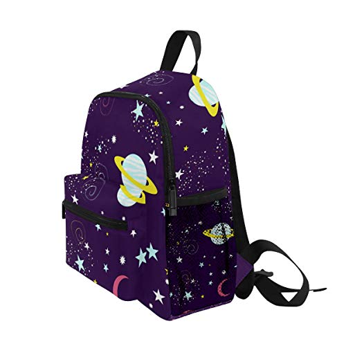 Bonita mochila dibujada a mano con diseño de galaxia espacial cósmica Universe para niños preescolares, Bonito universo cósmico 3 dibujado a mano (Multicolor) - A01E18011-A