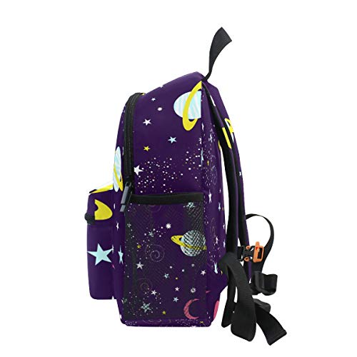 Bonita mochila dibujada a mano con diseño de galaxia espacial cósmica Universe para niños preescolares, Bonito universo cósmico 3 dibujado a mano (Multicolor) - A01E18011-A