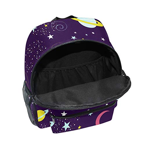 Bonita mochila dibujada a mano con diseño de galaxia espacial cósmica Universe para niños preescolares, Bonito universo cósmico 3 dibujado a mano (Multicolor) - A01E18011-A