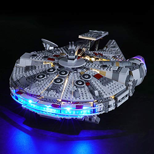 BRIKSMAX Kit de Iluminación Led para Lego Star Wars Halcón Milenario,Compatible con Ladrillos de Construcción Lego Modelo 75257, Juego de Legos no Incluido