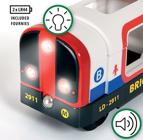 BRIO 33867 Metro con luz y sonido, BRIO Trenes-Vagones-Vehículos, Edad Recomendada 3+