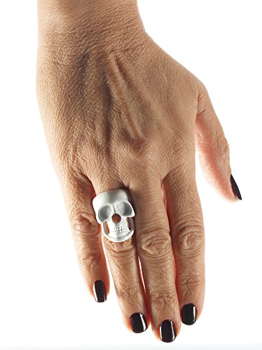 Bristol Novelty 73610 Anillo de calavera esqueleto talla única