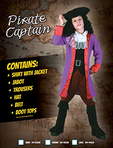 Bristol Novelty CC996 Traje de Pirata Garfio, Mediano, Edad aprox 5-7 años