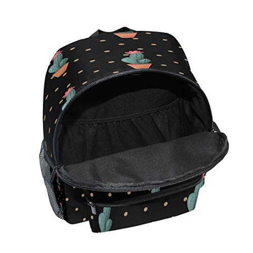 Cactus Arte Oscuro Mochila para Preescolar Toddler Kids Estudiante Mochilas para Infantiles 2-7 Años Niñas Niños