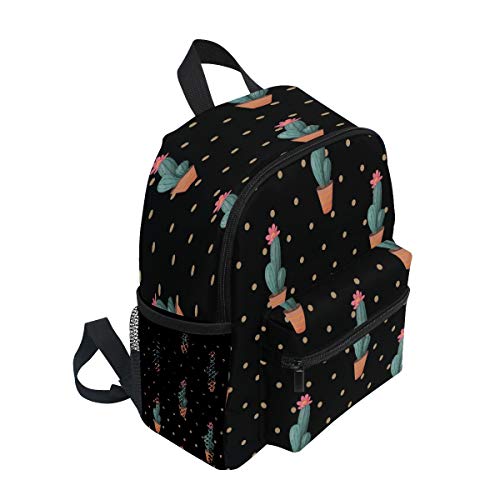 Cactus Arte Oscuro Mochila para Preescolar Toddler Kids Estudiante Mochilas para Infantiles 2-7 Años Niñas Niños