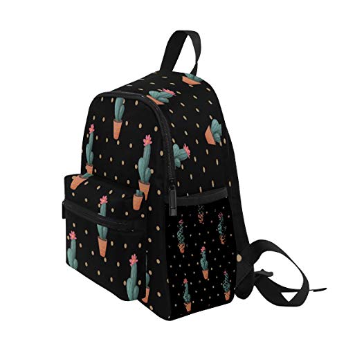 Cactus Arte Oscuro Mochila para Preescolar Toddler Kids Estudiante Mochilas para Infantiles 2-7 Años Niñas Niños