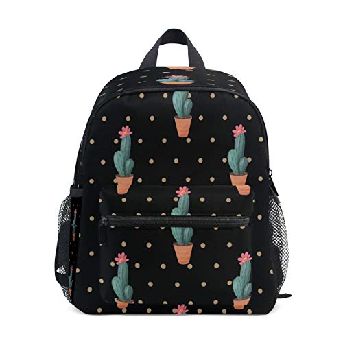 Cactus Arte Oscuro Mochila para Preescolar Toddler Kids Estudiante Mochilas para Infantiles 2-7 Años Niñas Niños