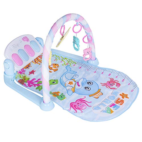 Calma Dragon Manta de Gimnasio para Bebes, Alfomba Musical con Piano, Esterilla con Juegos Infantil, Actividades y Juguetes para el Suelo. Ancho: 48.5cm, largo: 72cm (Celeste)