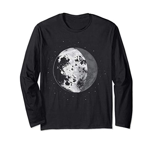 Camiseta Luna - Astronomía de aterrizaje lunar - Ciencia del Manga Larga