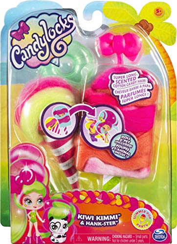 Candylocks Kiwi Kimmi 6056834 - Juego de 2 muñecas y Mascotas perfumadas de 7,5 cm, con Accesorios, Color Gris