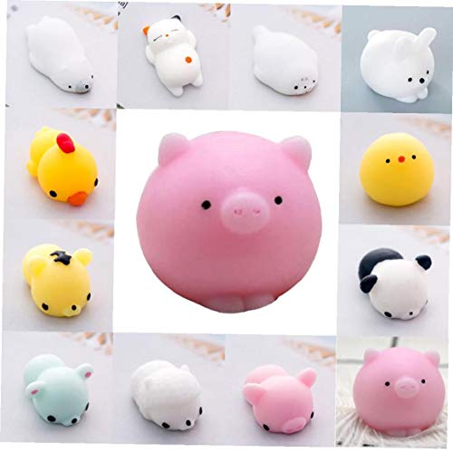 Canjerusof Kawaii Mochi Animales Squishies Juguetes Lindo Mini Suave Blando Forma del Cerdo del Alivio de tensión Bolas Juguetes