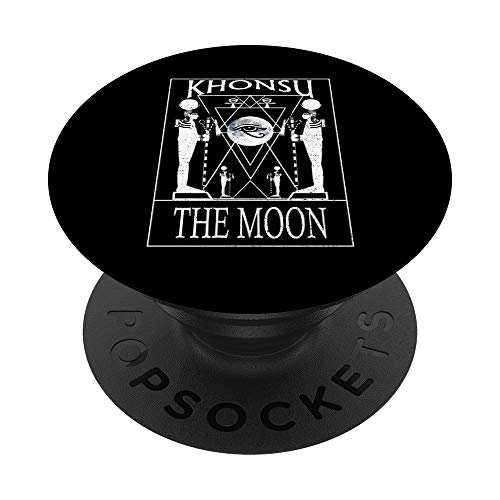 Carta del tarot egipcio dios de la luna Khonsu gráfico PopSockets Agarre y Soporte para Teléfonos y Tabletas