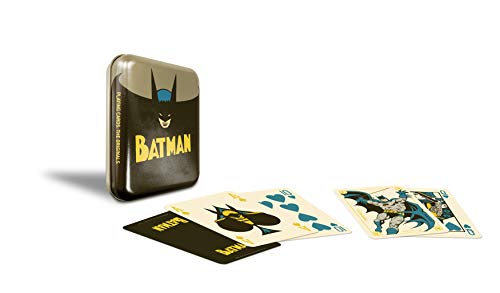 Cartamundi DC Comics Batman Juego de Cartas en Lata Retro en Relieve, Metal