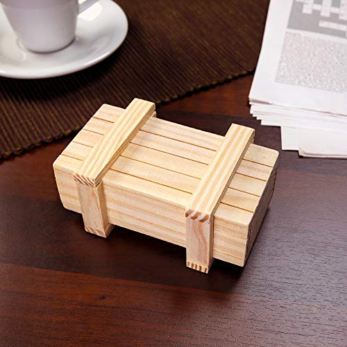 Casa Vivente Caja Regalo Mágica de Madera Clara El Original Juego de Ingenio Caja Regalo 10,5 cm x 6,5 cm x 4 cm