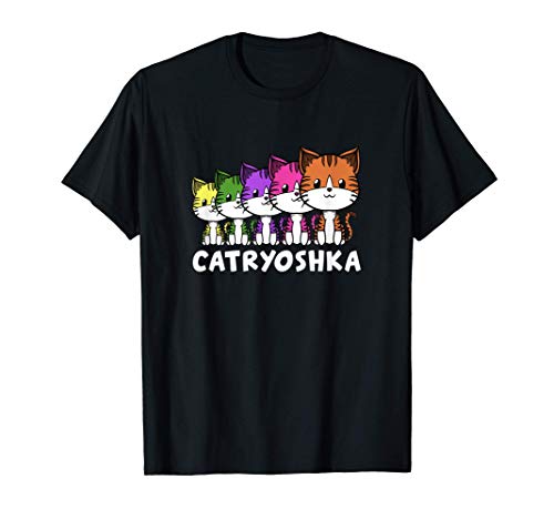 Catryoshka Gato Matryoshka Muñeca Rusa Rusia Camiseta