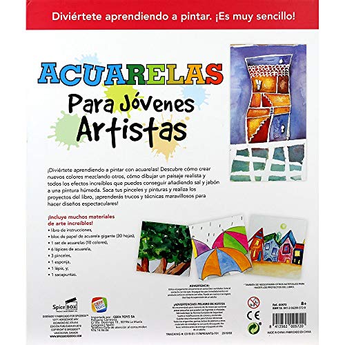 Cefa Toys Jovenes Artistas, Petit Picasso Pintura con Acuarelas, Color Blanco, Talla Única (Spice Box 572)