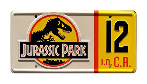 Celebrity Machines Jurassic Park | Jeep #12 | Metal Stamped License Plate